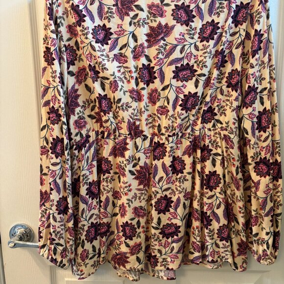 TORRID Babydoll Rayon Crepe Embroidered Lace-Up Top Plus Size 1X Boho - Picture 3 of 11